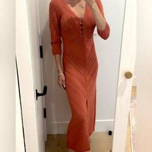Elegant Coral Dress